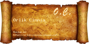 Orlik Cinnia névjegykártya